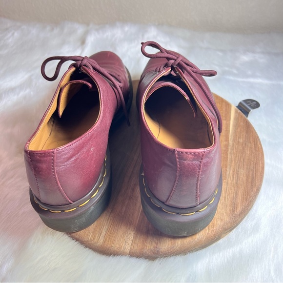 Dr Martens Oxford 1461 Burgundy Cherry Red Classic Doc Shoes EU Size 42 - Picture 3 of 8